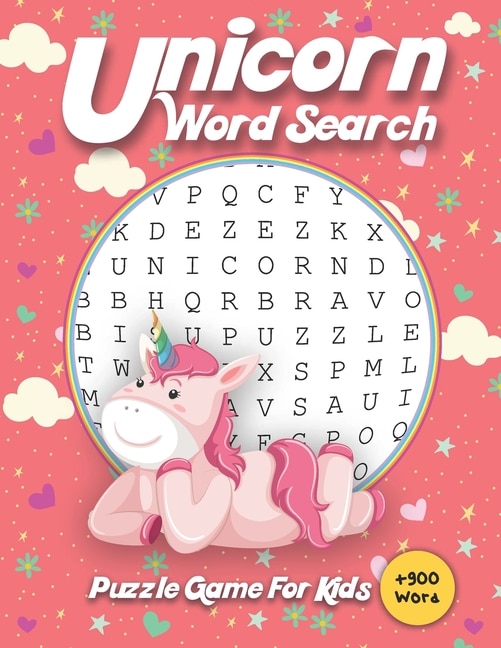 Front cover_Unicorn Word Search Puzzle Game For Kids