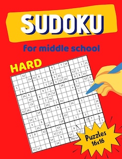 Front cover_Hard Sudoku For Middle School Puzzles 16x16