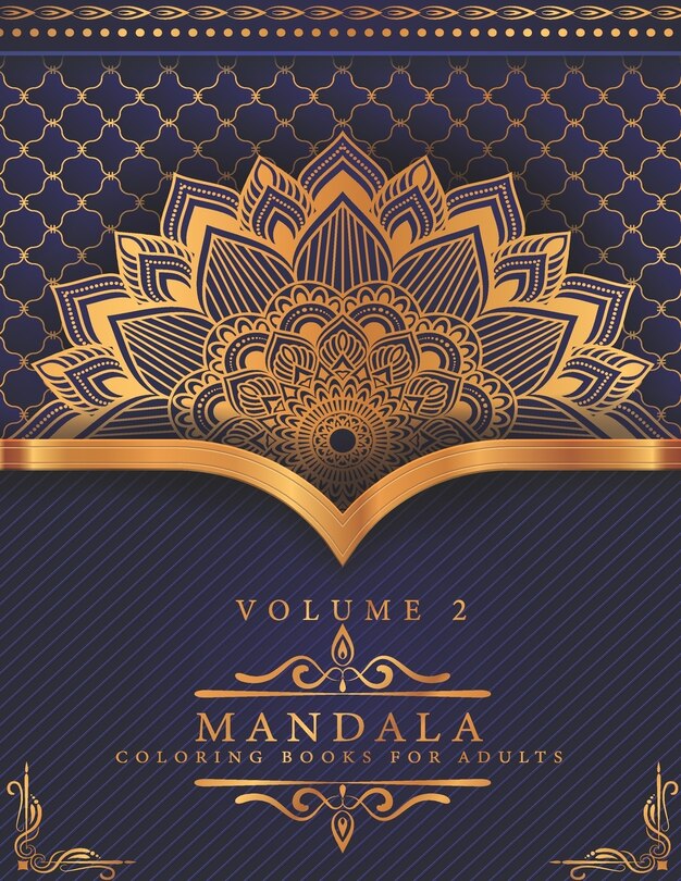 Front cover_Mandala Coloring Books For Adults Volume 2