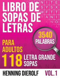 Front cover_Libro de SOPAS DE LETRAS para Adultos con 118 Sopas de Letras