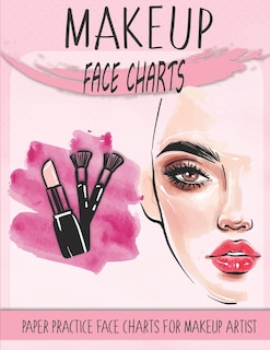 Front cover_makeup face charts paper practice face charts for makeup artist