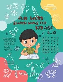 Front cover_fun Word Search Book For Kids ages 4-12