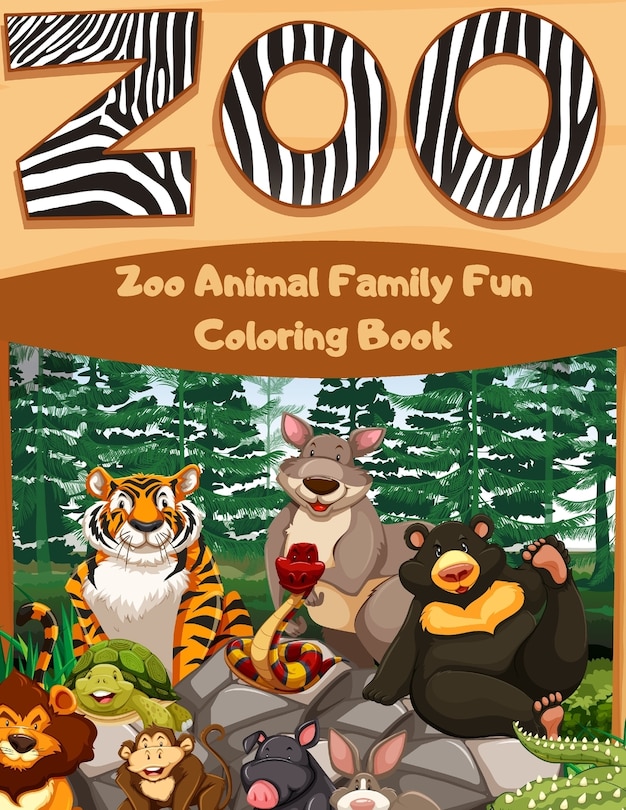 Couverture_Zoo Family Fun Animal Coloring Book