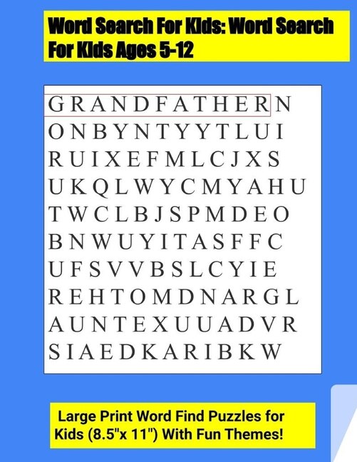 Front cover_Word Search For Kids