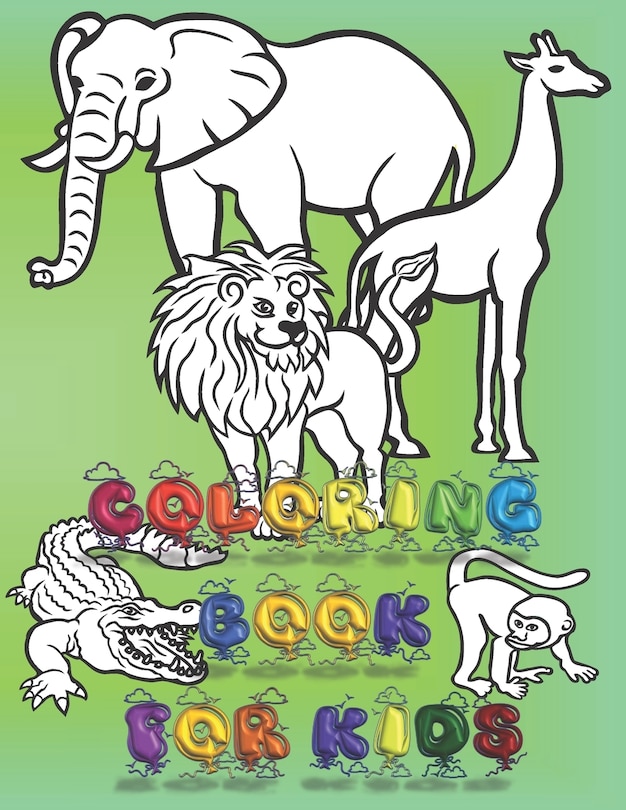 coloring book for kids: Coloring Books For Kids Awesome Animals: For Kids Aged 3-7