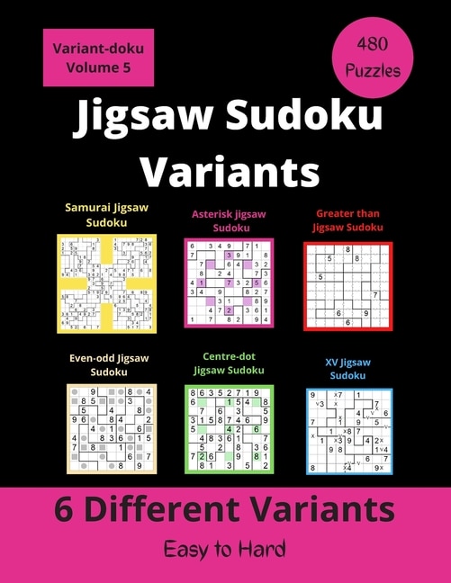 Front cover_6 Different Jigsaw Sudoku Variants