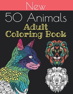 Front cover_new 50 animals coloring book