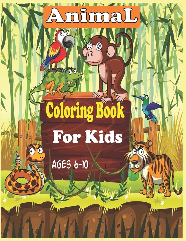 Animal Coloring Book For Kids Ages 6-10: 35 cute animal designs to color - unicorns, llama, sloth and others animals