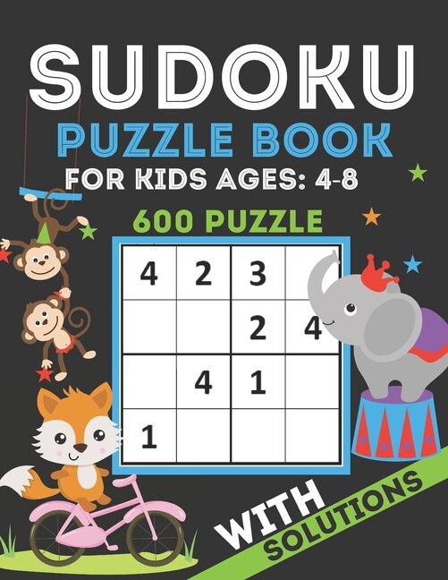 Front cover_Sudoku Puzzle Book For Kids Ages 4-8