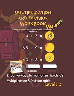Front cover_Multiplication and Division Workbook