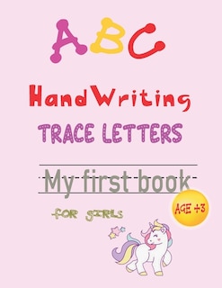 Front cover_ABC handwriting trace letters my first book for girls age 3+