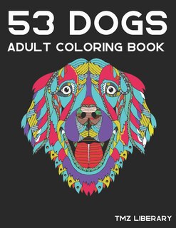 Front cover_53 Dogs Adult Coloring Book