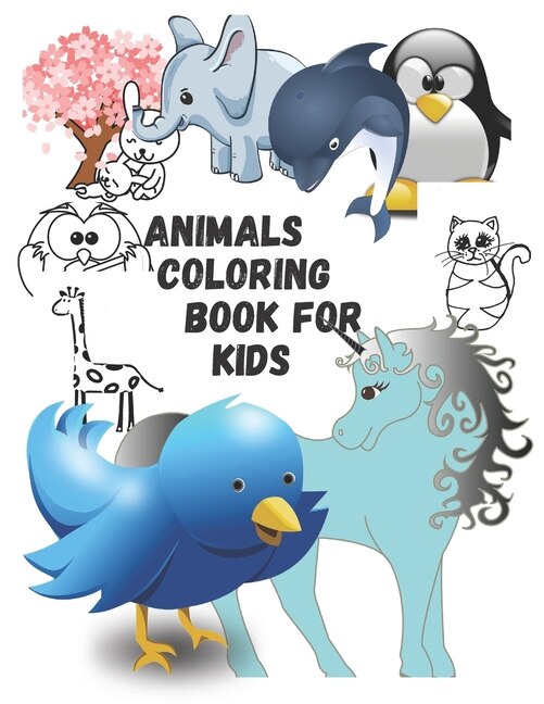Front cover_animals coloring book for kids
