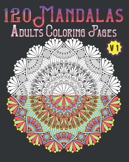Couverture_120 Mandalas Adults Coloring Pages Volume 1