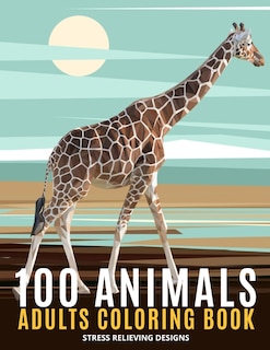 Couverture_100 Animals Adults Coloring Book
