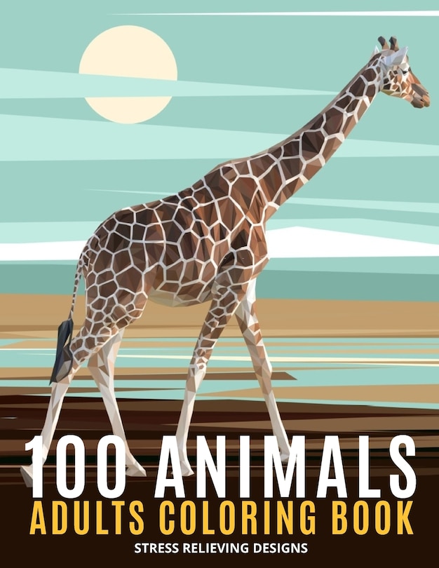 Couverture_100 Animals Adults Coloring Book