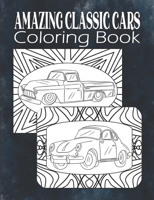 Front cover_Amazing Classic Cars Coloring Book