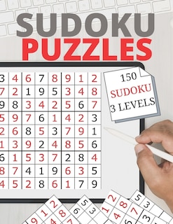Front cover_sudoku puzzles 150 SODUKU 3 LEVELS