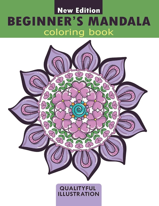 Front cover_Beginners Mandala coloring book