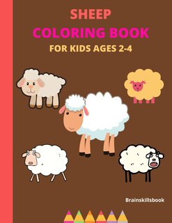 Front cover_Sheep Coloring Book for Kids Ages 2-4