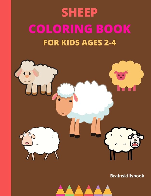 Front cover_Sheep Coloring Book for Kids Ages 2-4