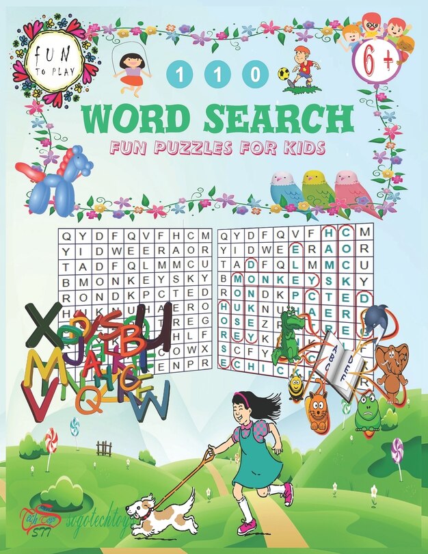 Front cover_110 Word Search Fun Puzzles for Kids