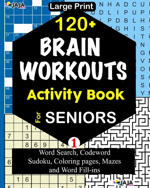Couverture_120+ Brain Workouts Activity Book For Seniors; Vol. 1