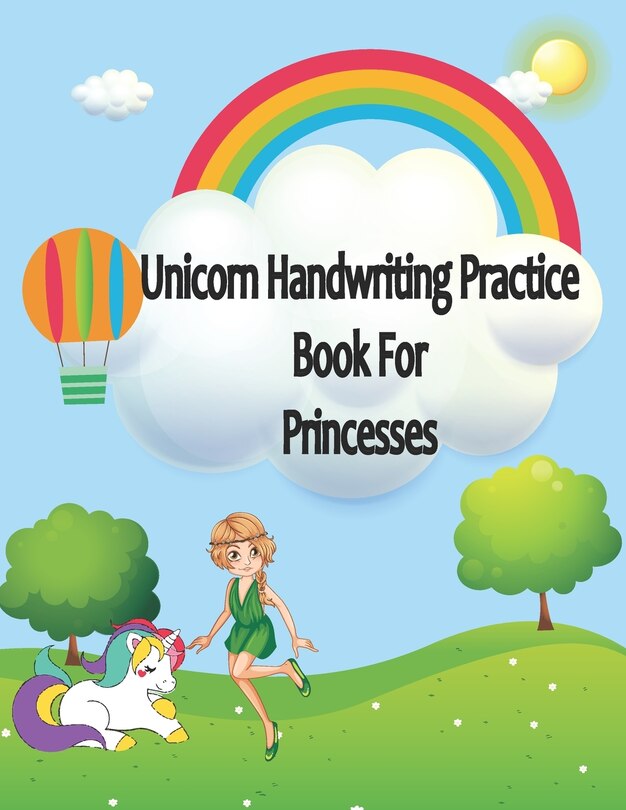 Front cover_Unicorn Handwriting Practice Book for Princesses