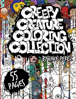 Front cover_Creepy Creature Coloring Collection