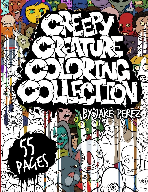 Front cover_Creepy Creature Coloring Collection