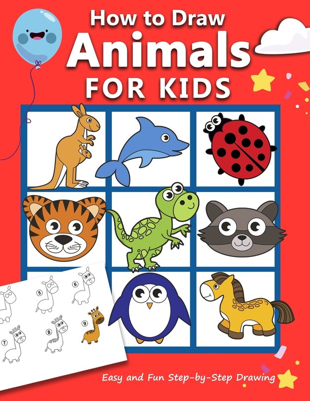 Front cover_How to Draw Animals for Kids