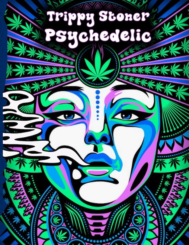 Front cover_Trippy Stoner Psychedelic Coloring Book