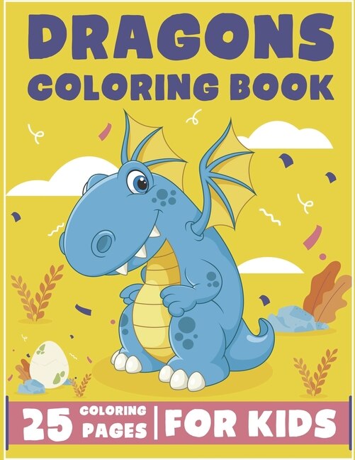 Front cover_Dragons Coloring Book For Kids