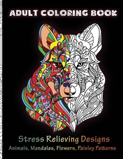 Front cover_Adult Coloring Book Stress Relieving Mandala Animal Designs