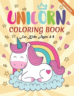 Front cover_Unicorn Coloring Book For Kids Ages 4-8