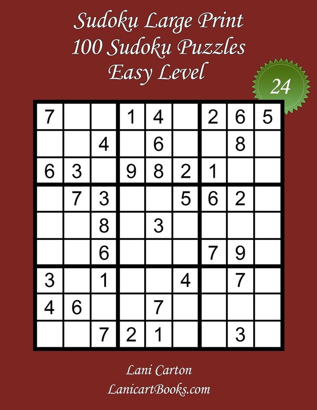Front cover_Sudoku Large Print for Adults - Easy Level - N°24