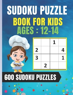 Front cover_Sudoku Puzzle Book For Kids Ages 12-14