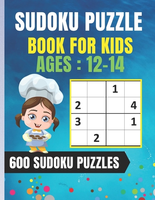 Front cover_Sudoku Puzzle Book For Kids Ages 12-14