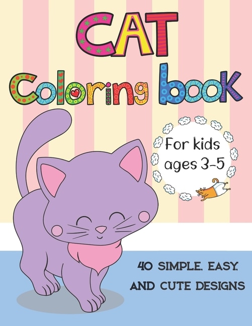 Front cover_Cat coloring book for kids ages 3-5