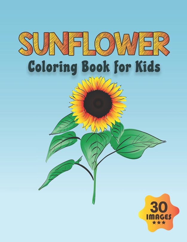 Front cover_Sunflower Coloring Book for Kids