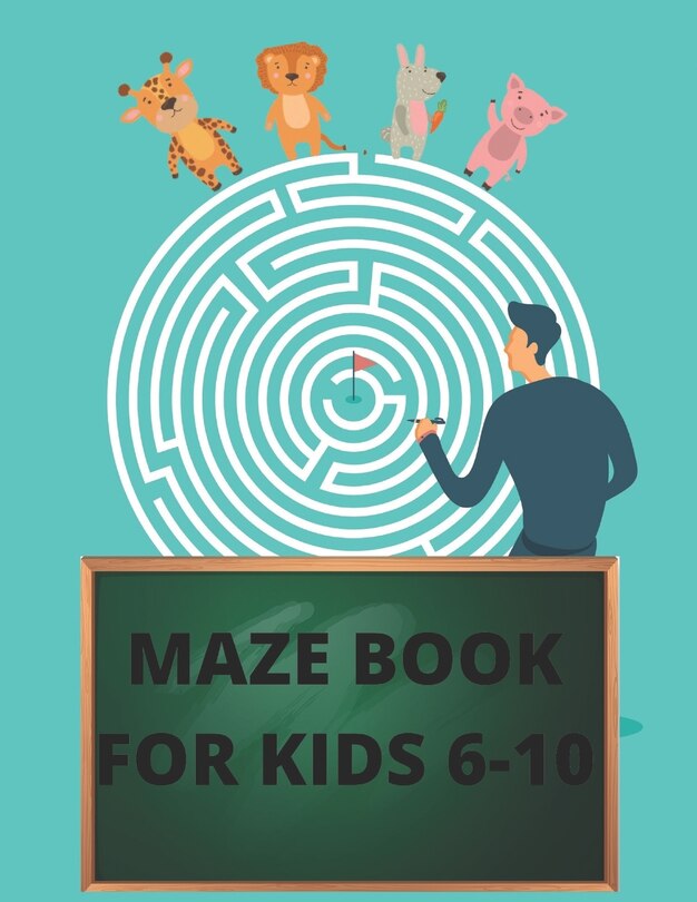 Front cover_Maze Book for Kids 6-10