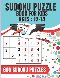 Front cover_Sudoku Puzzle Book For Kids Ages 12-14