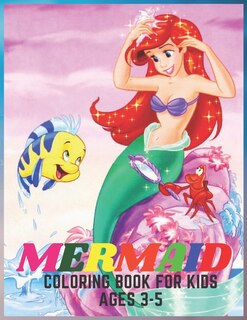 Front cover_mermaid coloring book for kids ages 3-5