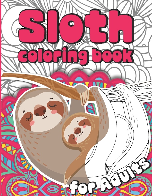Front cover_Sloth Coloring Book for Adults