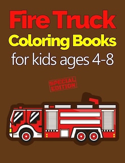 Front cover_Fire Truck Coloring Books for Kids Ages 4-8