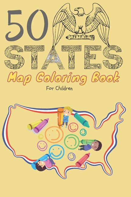 Front cover_50 States map coloring book for children