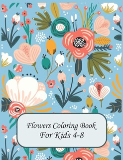 Front cover_Flower Coloring Books For Kids 4-8