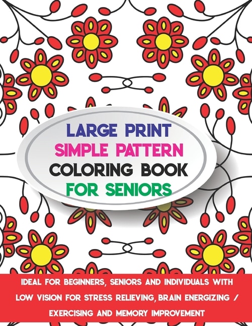 Front cover_Large Print Simple Pattern Coloring Book for Seniors