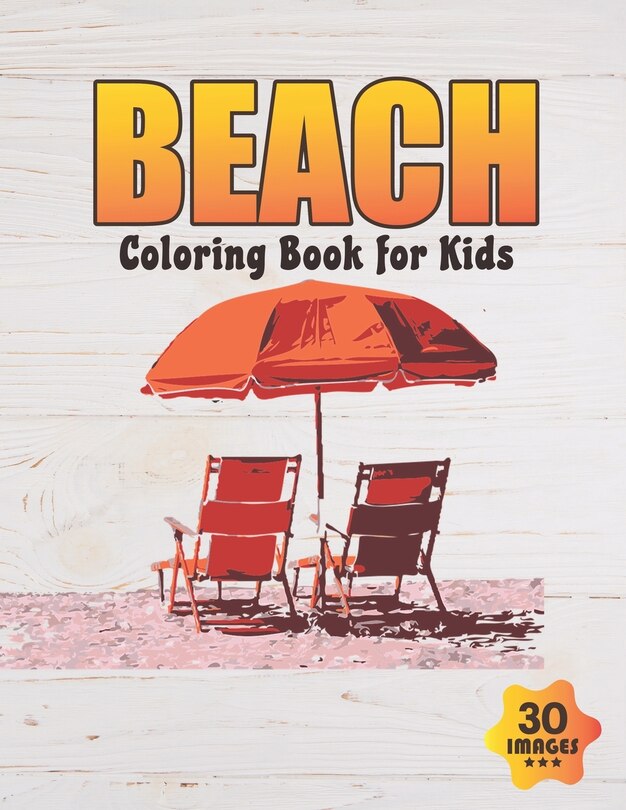 Front cover_Beach Coloring Book For Kids