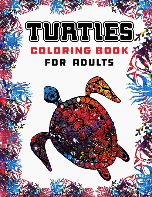 Front cover_Turtles Coloring Book For Adults
